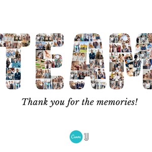 Personalized Team Photo Collage: Farewell or Appreciation Gift (Digital File)