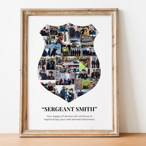 Police Photo Collage Gift: Custom Retirement Keepsake (Digital File)