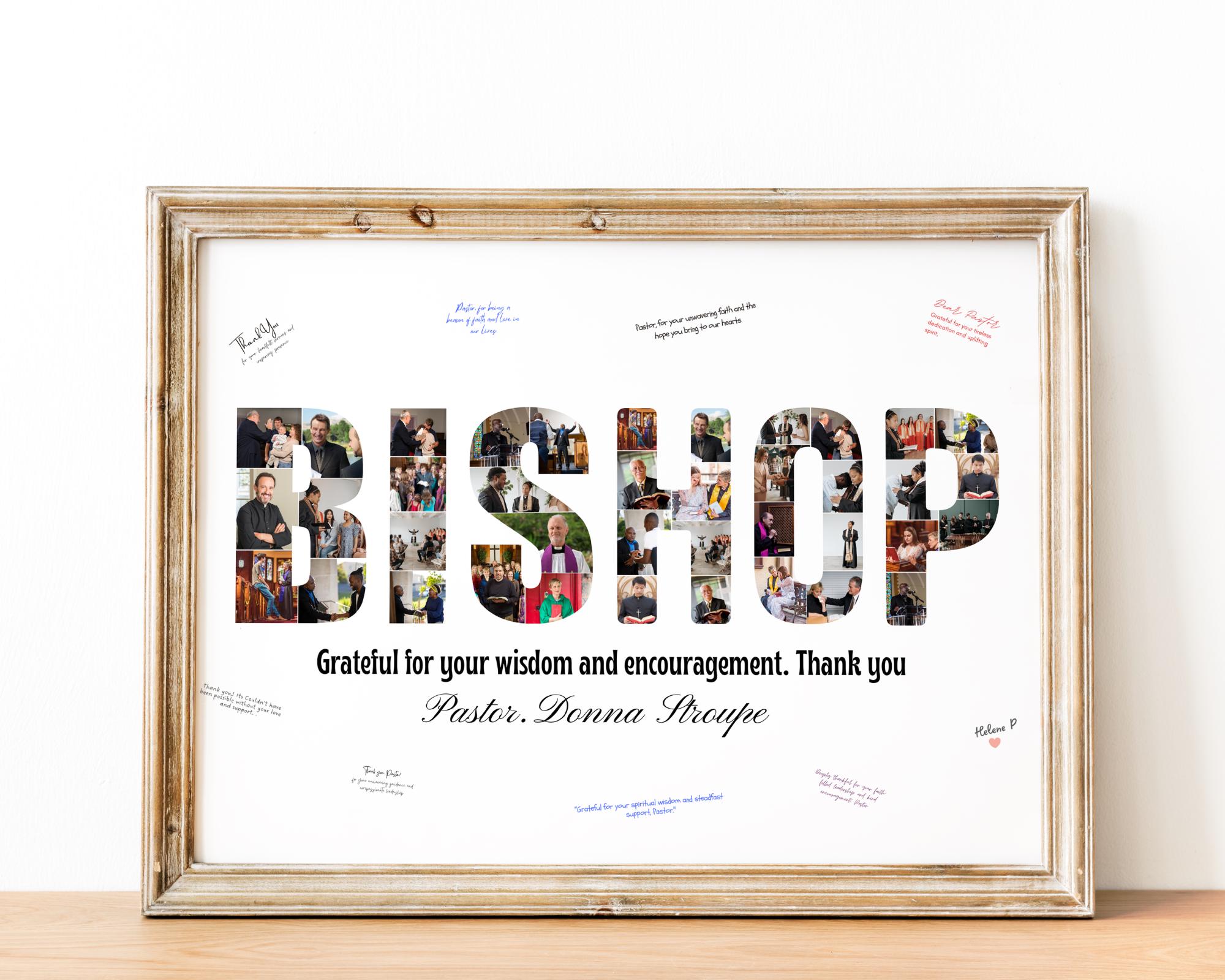 Personalized Bishop Photo Collage Gift (Digital File)
