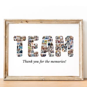 Collage photo pour le départ d'un collègue, photo d'équipe, cadeau de collègue personnalisé, affiche photo d'amitié au travail, cadeau de bureau, cadeau d'adieu, cadeau d'équipe