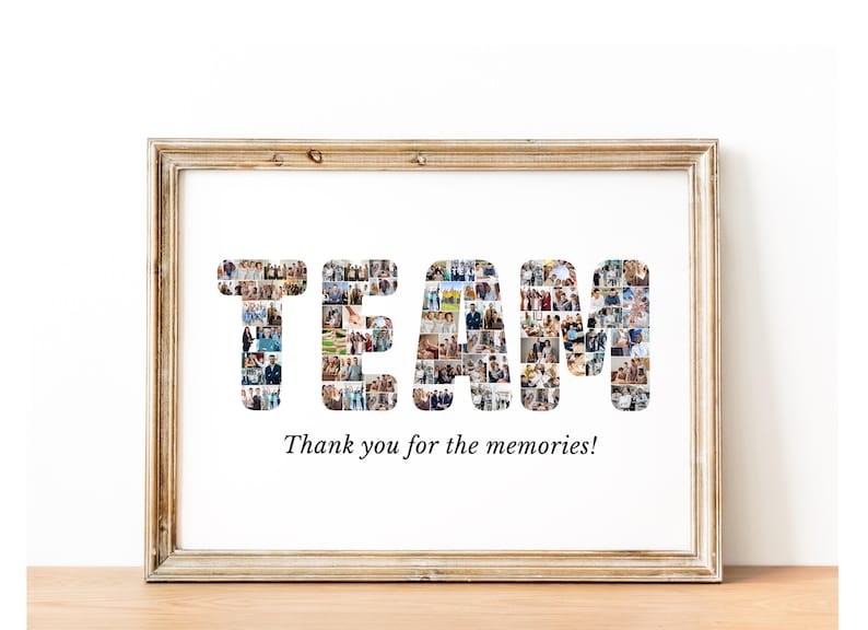 Personalized Team Photo Collage: Farewell or Appreciation Gift (Digital File)