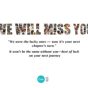Farewell Photo Collage: Printable Goodbye Gift (Canva Template)