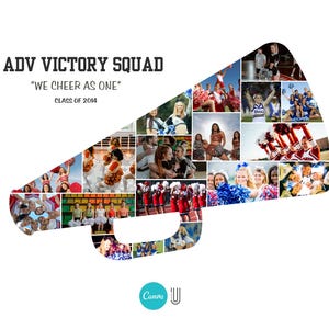 Personalized Cheerleader Photo Collage: Senior Night Gift (Digital File)