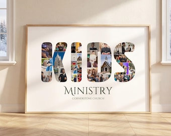 Kids Ministry Photo Collage: Christian Pastor Gift (Digital File)