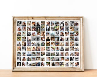 117 Foto-Collage-Vorlage | Canva Foto Vorlage | Foto Gitter Vorlage | Personalisierte Fotowandkunst | Hochzeitsfotos | Jubiläumsgeschenk |