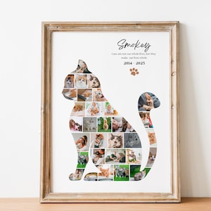 Custom Cat Photo Collage Template: Pet Memorial Gift (Digital File)