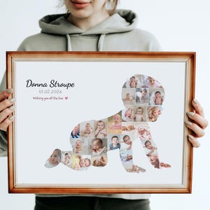Editable Baby Photo Collage Frame Template | Canva Wall Art for Nursery | Digital Download