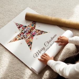 Custom Christmas Star Photo Collage Template (Digital Download) image 2