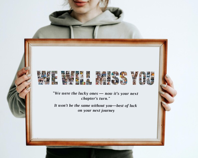 Farewell Photo Collage: Printable Goodbye Gift (Canva Template)