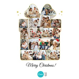 Personalized Christmas Photo Collage Gift Box (Digital File) image 4