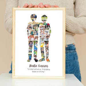 Boys Friendship Photo Collage, Best Friend Gift (Digital File)