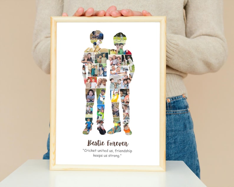 Boys Friendship Photo Collage, Best Friend Gift (Digital File)
