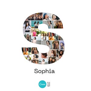 Custom Letter S Photo Collage – Personalized Gift (Digital File) image 4