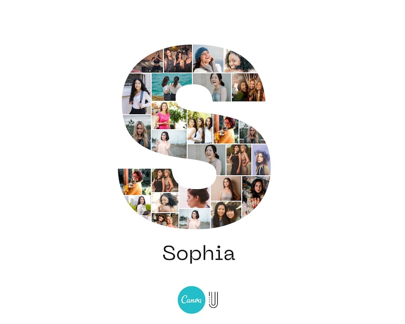 Custom Letter S Photo Collage – Personalized Gift (Digital File) image 4