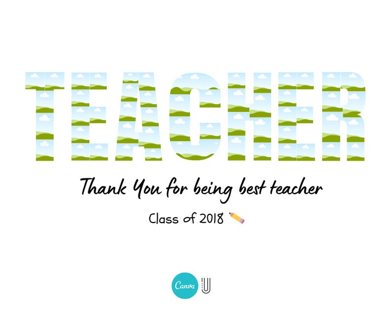 Personalized Teacher Photo Collage Gift (Digital Download)