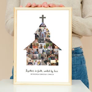 Personalized Church Photo Collage: Pastor Appreciation Gift (Digital File)