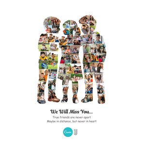 Custom Friends Photo Collage – Personalized Gift (Digital File)