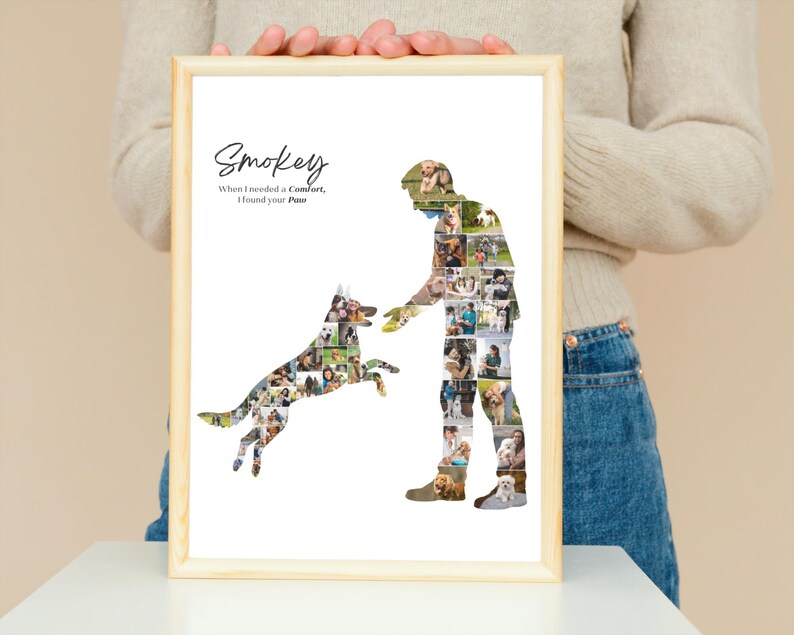 Custom German Shepherd Photo Collage Gift, German Shepherd Decor, German Shepherd Pet Owner Lover Gift, German Shepherd Birthday, Dog Loss