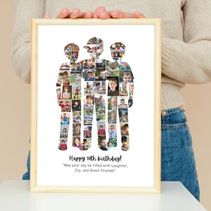 Boys Photo Collage Print, 10th Birthday Gift, Friendship Keepsake (Digital Download)