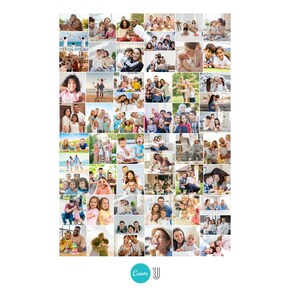 Op de afbeelding: Een collage van familiefoto's, met verschillende groepen mensen in verschillende omgevingen. De afbeeldingen tonen diverse families, die momenten van vreugde, samenzijn en het dagelijks leven vastleggen. De foto's zijn in een rasterpatroon gerangschikt.