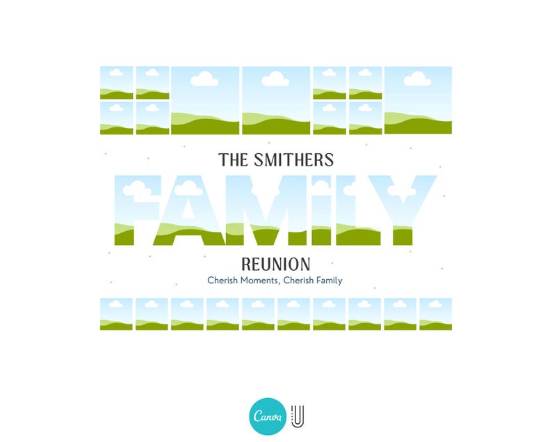 Family Reunion Photo Collage Poster: Personalized Keepsake (Digital File)