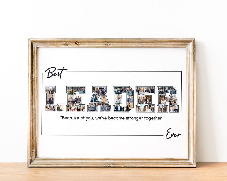 Personalized Leader Photo Collage Gift: Retirement, Appreciation (Digital File)