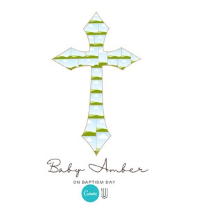 Custom Cross Photo Collage: Baptism/Christening Gift (Digital Download)