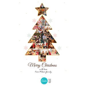 Custom Christmas Photo Collage: Xmas Tree Gift (Digital File)