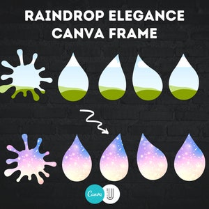 Canvalijst Raindrop: druppelfotosjabloon (digitaal bestand)