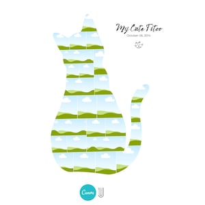Cat Photo Collage Template: Pet Memorial Gift (Canva)