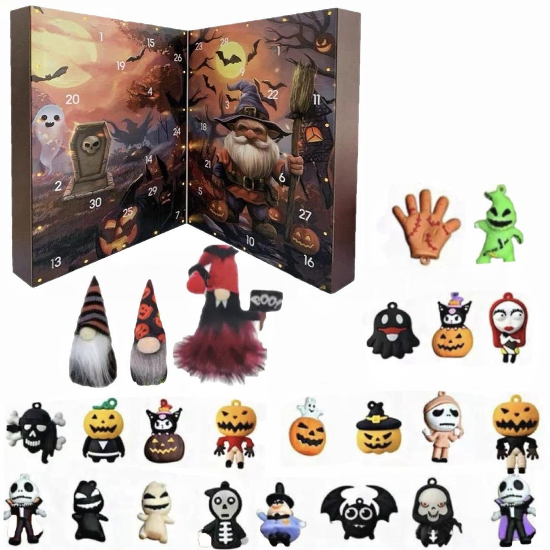 Halloween 3D Advent Calendar Blind Box Mini Cartoon Halloween Countdown ...
