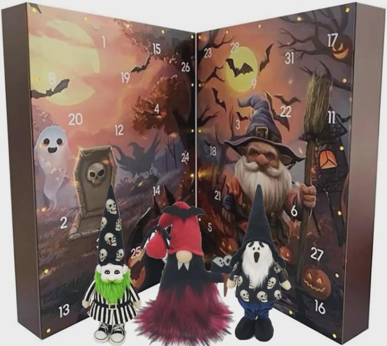 Halloween 3D Advent Calendar Blind Box Mini Cartoon Halloween Countdown ...