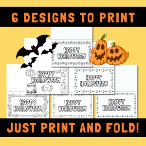 Halloween Coloring Pages, Halloween Coloring Card, Printable Halloween Activity, Halloween Digital Party Activity, Instant Download