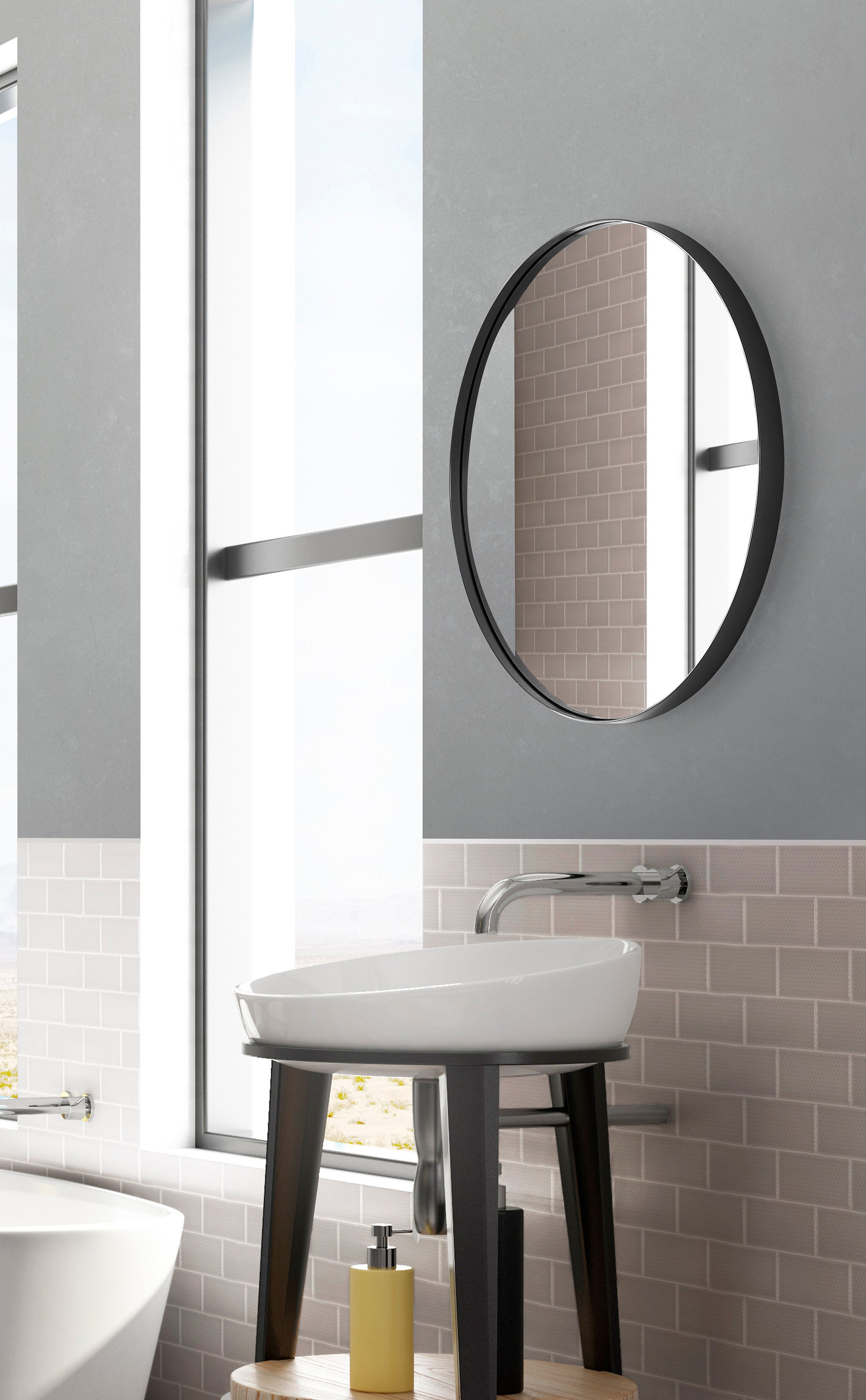 Round Mirror Full Length Mirror Vanity Mirror Bathroom - Etsy