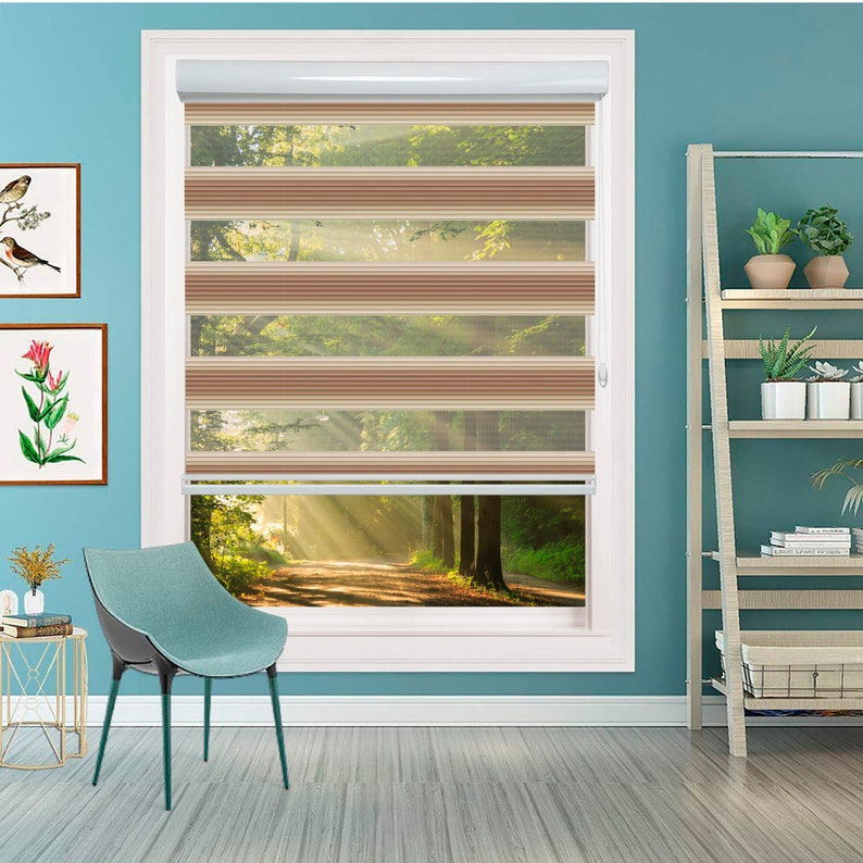 ARG Home shops Design Brown Zebra Roller Blinds