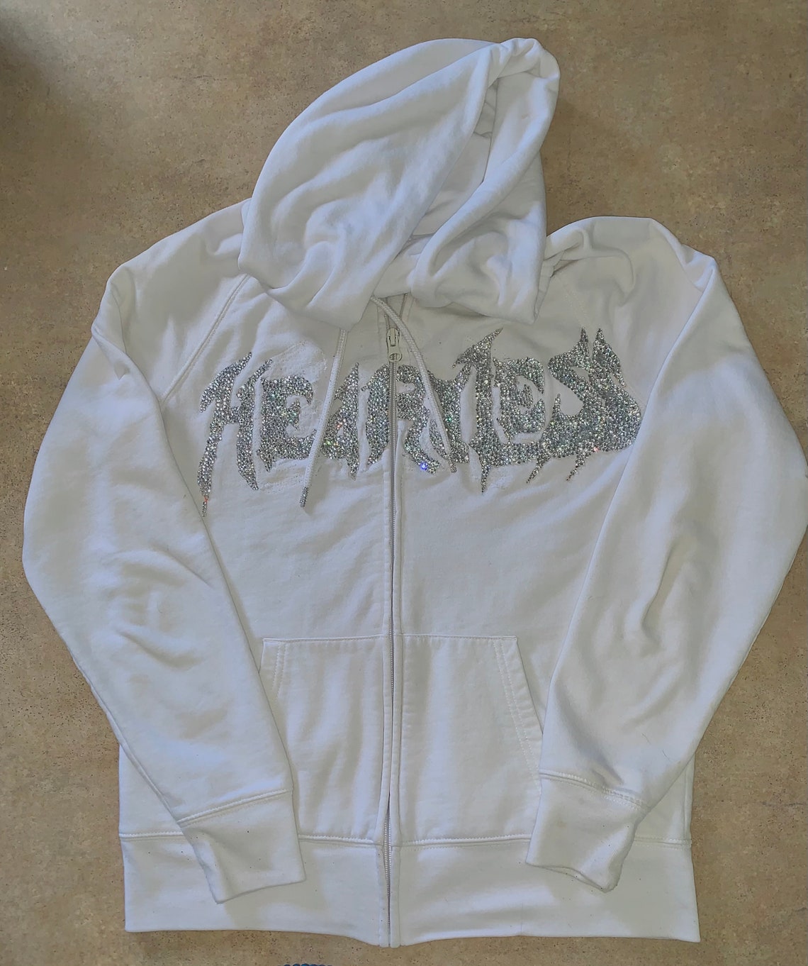 Custom rhinestone Zip Up hoodie women/men Y2k cool Etsy