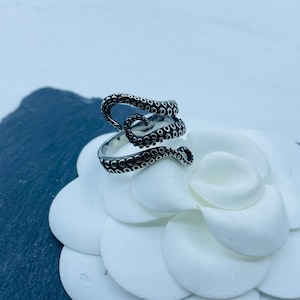Titanium Octopus Ring- Titanium ring - Adjustable Ring - Special Gift - fashion ring for unisex