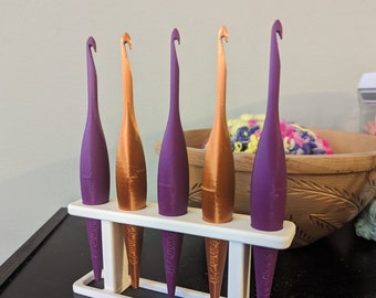 Crochet Hook - STANDARD Sizes, Ergonomic Lightweight Bulbous Shape, Multiple Colors, Customizable Shape