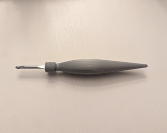 Micro-Hook Handle, Interchangeable, Micro Sizes - 3.75mm, Lightweight Ergonomic Bulbous Shape, Burl Crochet