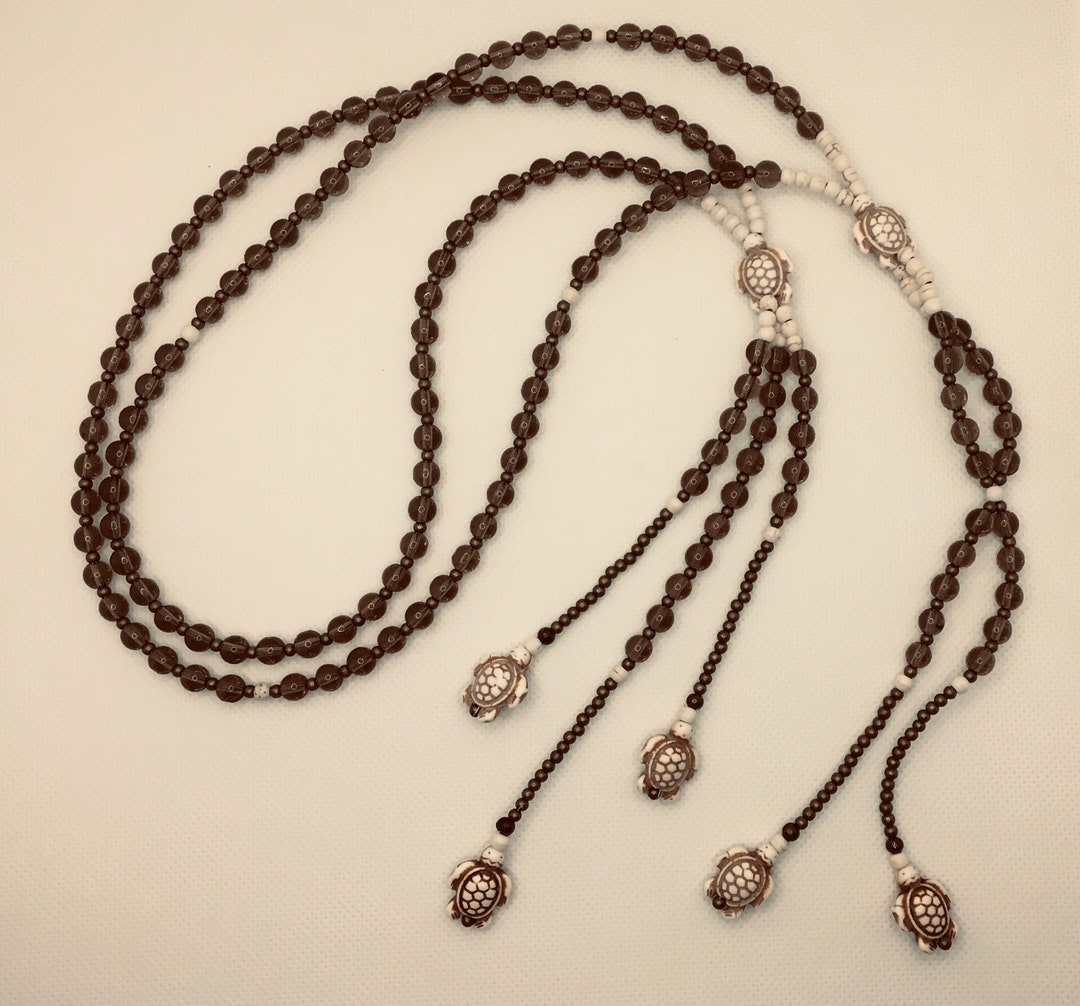 Brown Glass Beads With Fun Turtles Prayer Beads Juzu Etsy