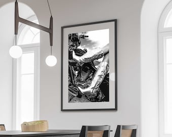 Cowgirl-Stiefel auf Motorrad, schwarz-weiße westliche Kunst (Digitaler Download) https://www.etsy.com/shop/downloadmill