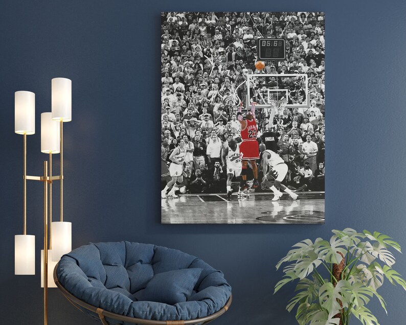 Michael Jordan Last Shot Poster Michael Jordan Print Michael Etsy