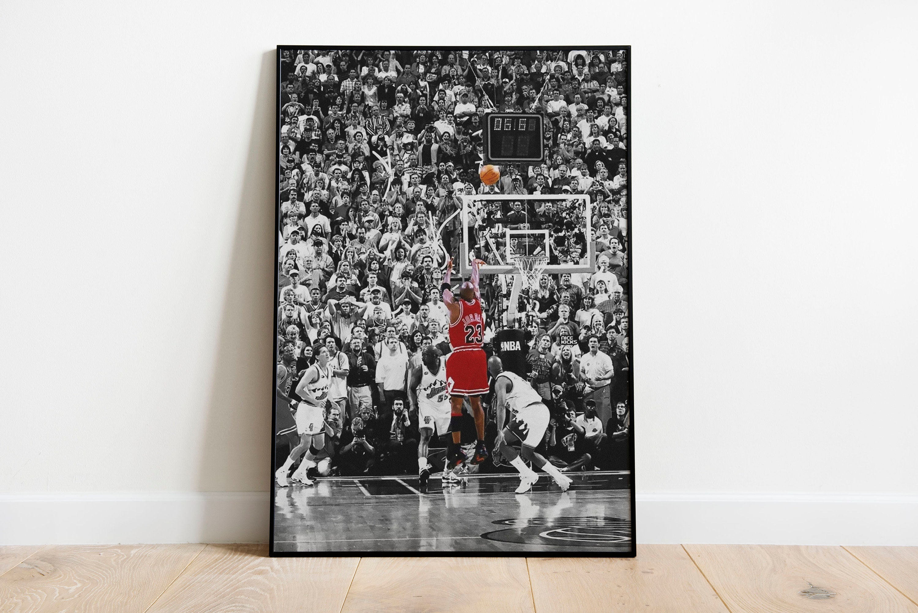 Michael Jordan Last Shot Poster Michael Jordan Print Michael Etsy
