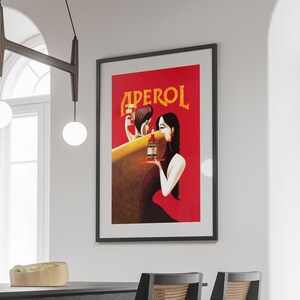Aperol Poster, Vintage Bar Print, Cocktail Wandkunst, digitaler Download, Aperol Spritz Print, Bar Warenkorb Dekor, Küchendrucke, Alkohol Poster