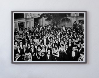 The Shining Overlook Hotel Poster, Dinner Ball Party, schwarz weiss, Vintage Fotodruck, Jack Nicholson, Stanley Kubrick, Jack Torrance