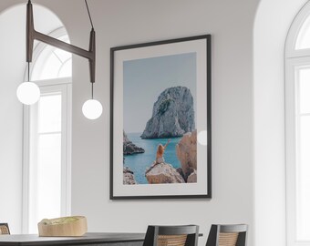 Faraglioni Rocks Capri Italy Poster, Coastal Old Money Wall Art, Digital Download