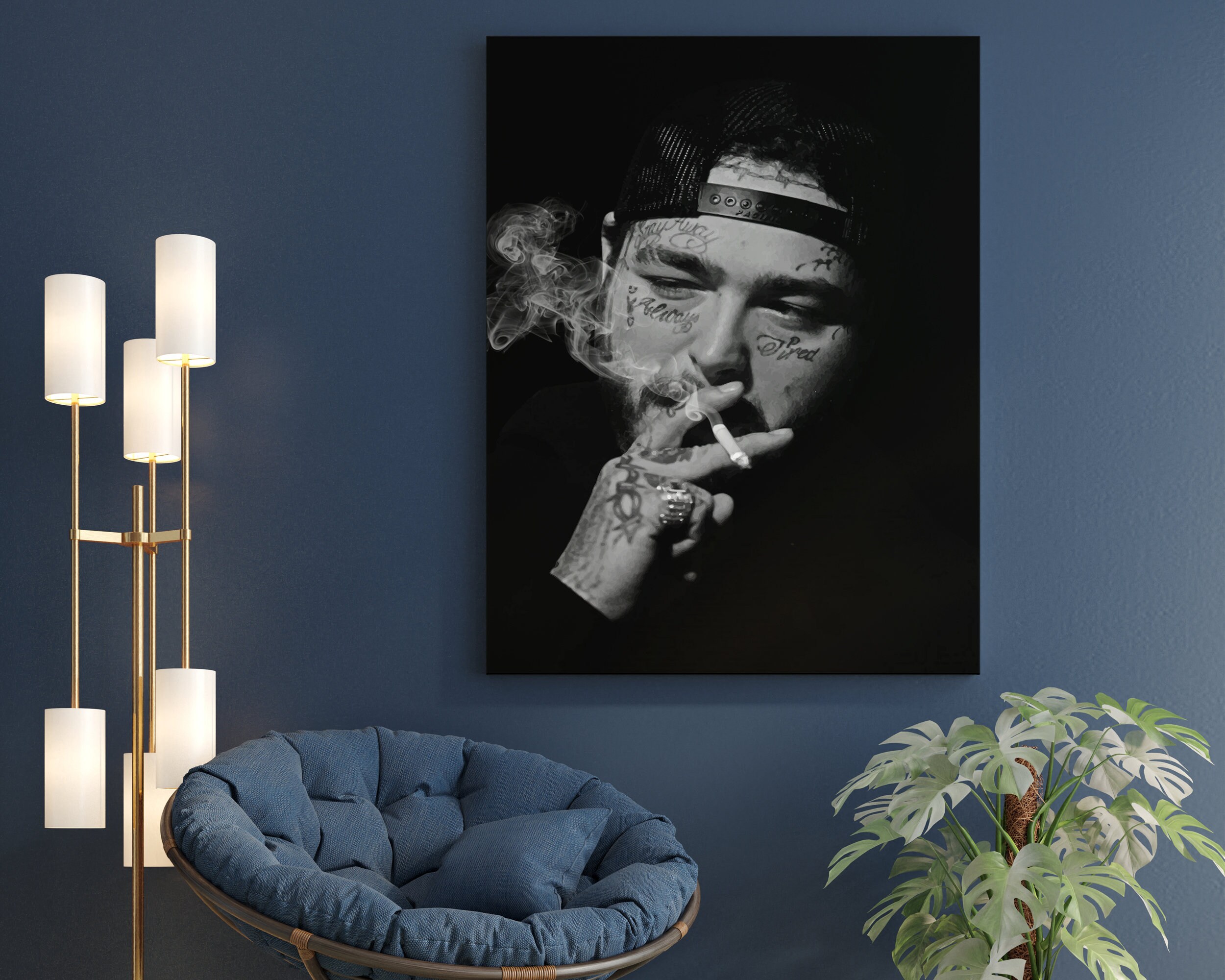 Discover Post Malone Black And White Poster