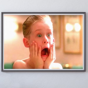 Home Alone Movie Poster, Funny Bathroom Wall Art Print, Kevin Mccallister Print, Bathroom Wall Decor, Funny Bathroom Poster, Printable Art