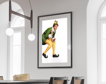 Vintage Elf Buddy Movie Poster: Retro Christmas Wall Art (Digital Download)