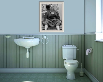 Bridesmaids Movie Bathroom Art Print, Funny Retro Restroom Poster (Digital Download)